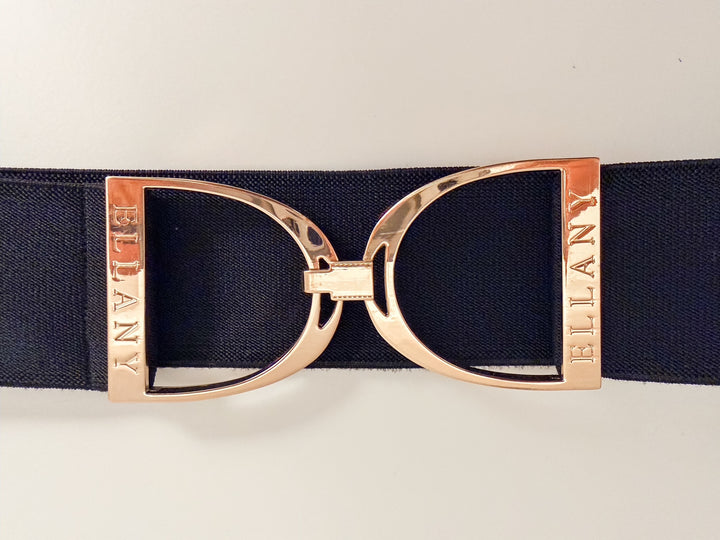 Ellany 2" Stirrup Buckle Belt - Black