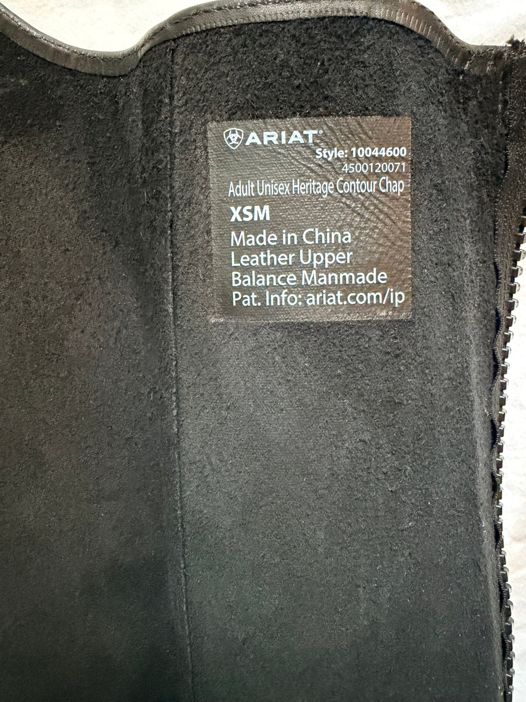 Ariat Heritage Contour Half Chaps - Black - XSM - New!