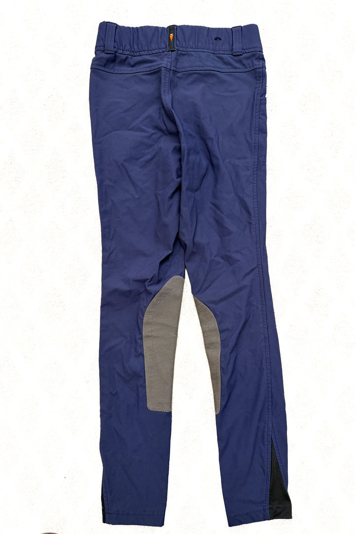 Kerrits Kids' Crossover Knee Patch Breeches - Navy - Child's Large