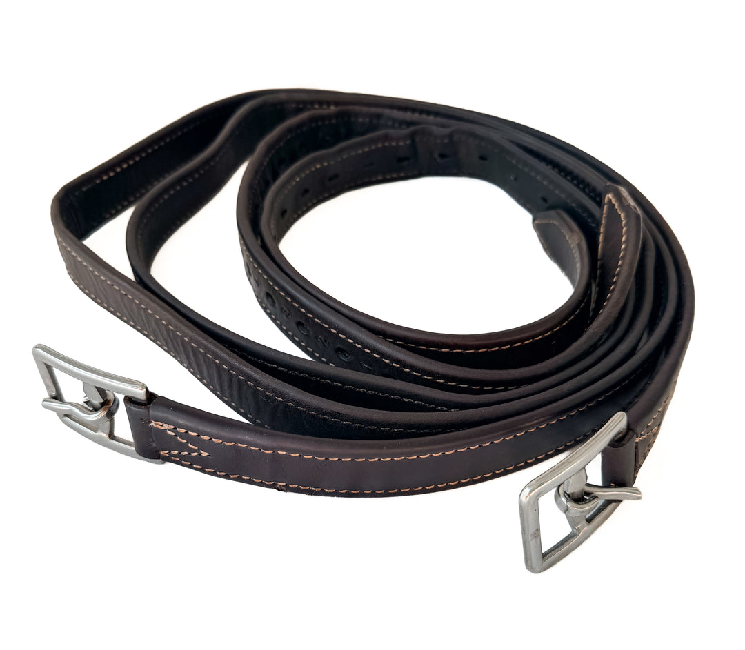 Voltaire Stirrup Leathers - Dark Brown - 54"