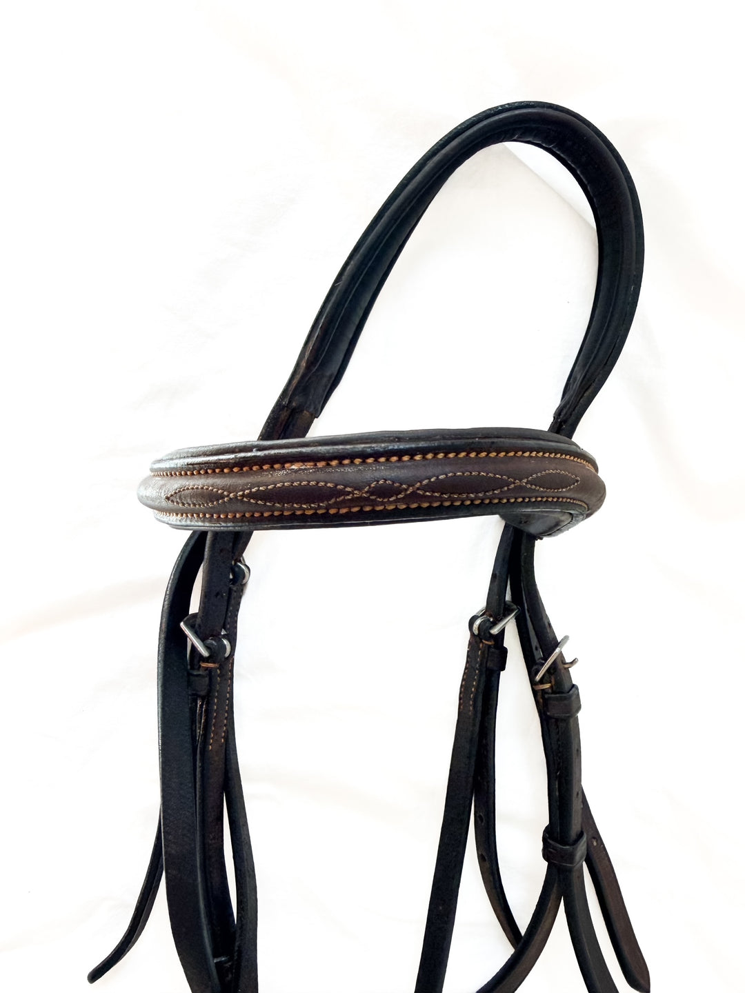 Ovation Classic Fancy Raised Comfort Cown Bridle - Brown - Size Full