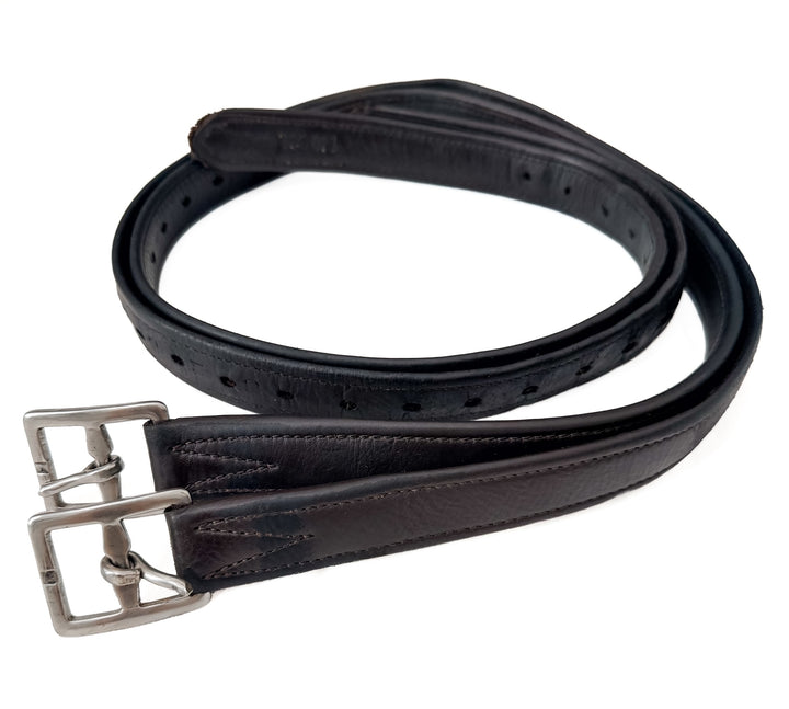 Passier Nylon Lined Soft Stirrup Leathers - Dark Brown - 43"
