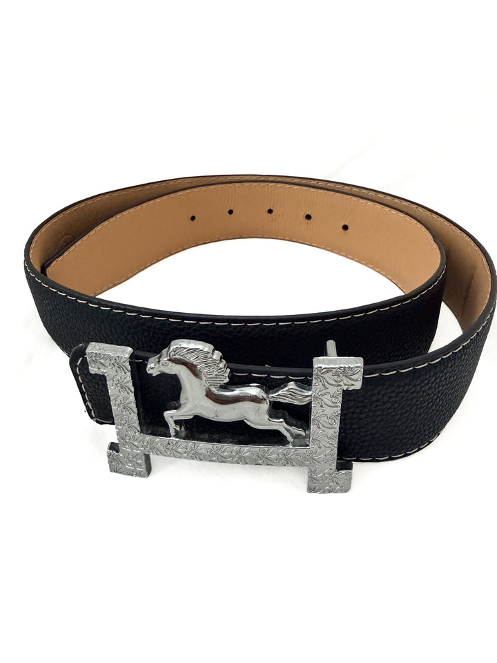 Ovation Fashionista Horse Buckle Belt - Black