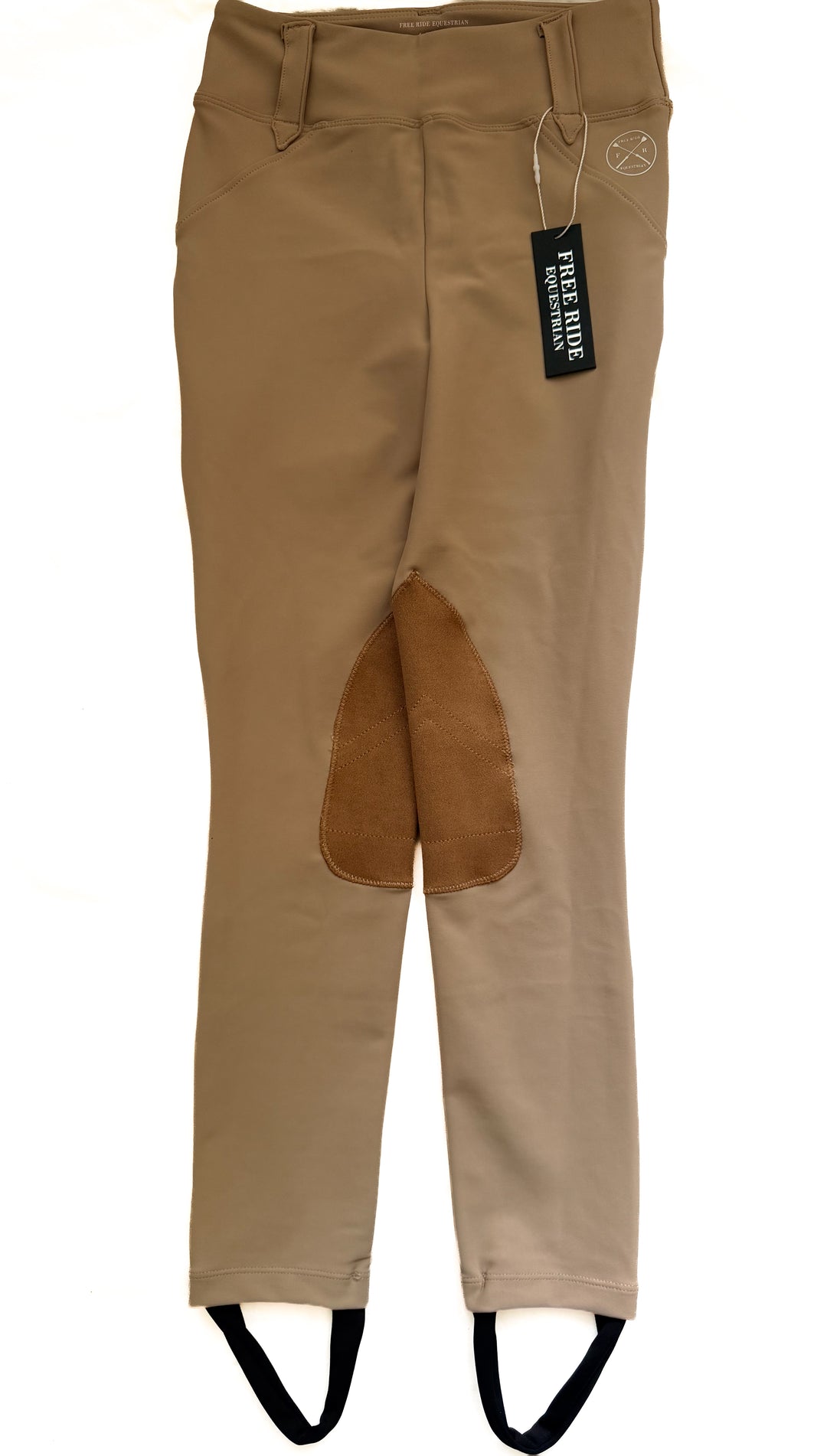 Free Ride Children's Beige Lux Knee Patch Jodhpur - Child's 10-11 - New!