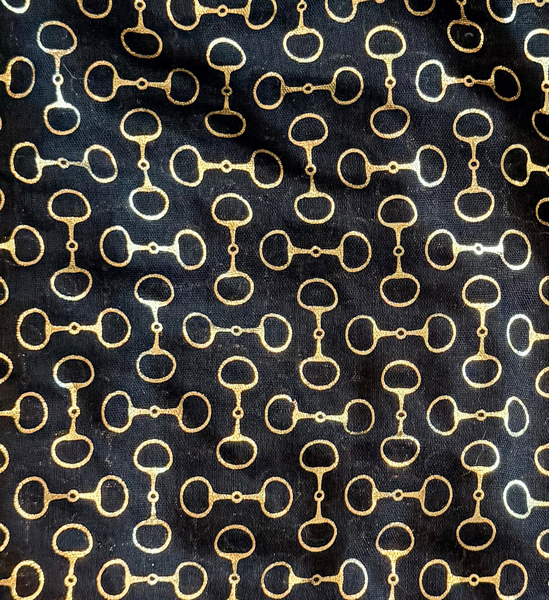 Black and Gold Loop Bit Scarf