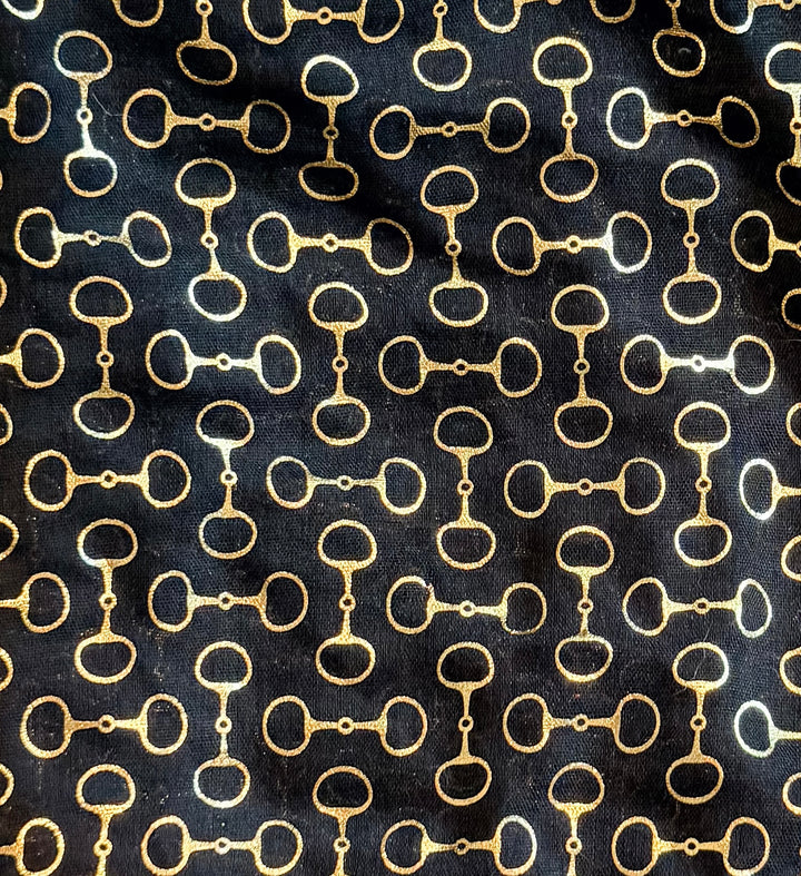 Black and Gold Loop Bit Scarf