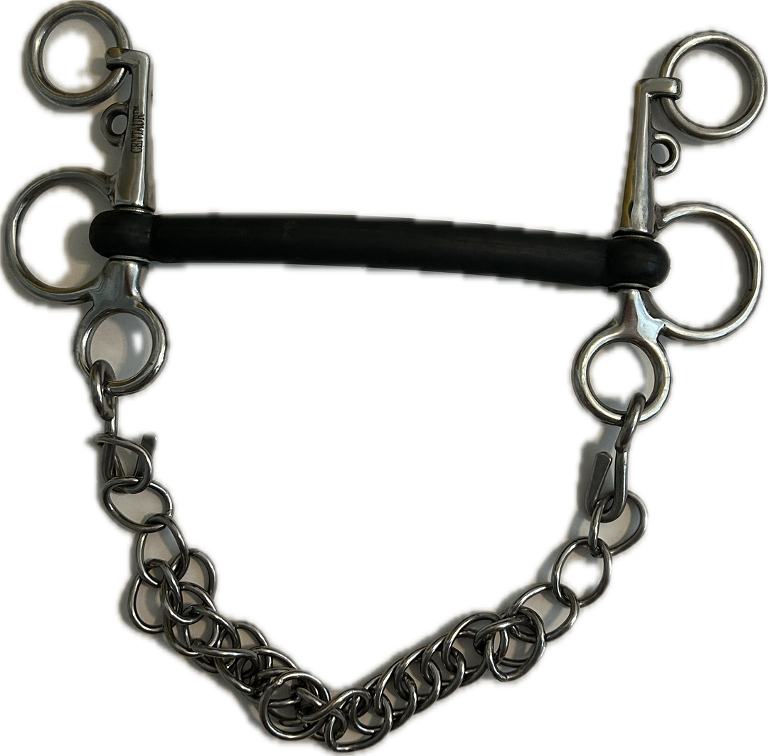Centaur Mullen Mouth Pelham Bit w/ Curb Chain - 5.5"