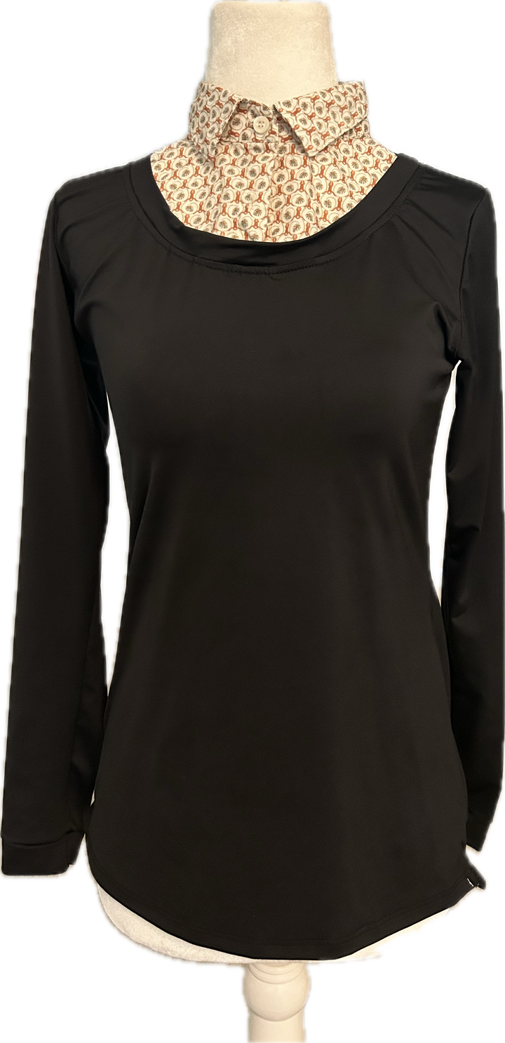 Callidae Women’s Black Long Sleeve Jersey Show Shirt - Women's XS