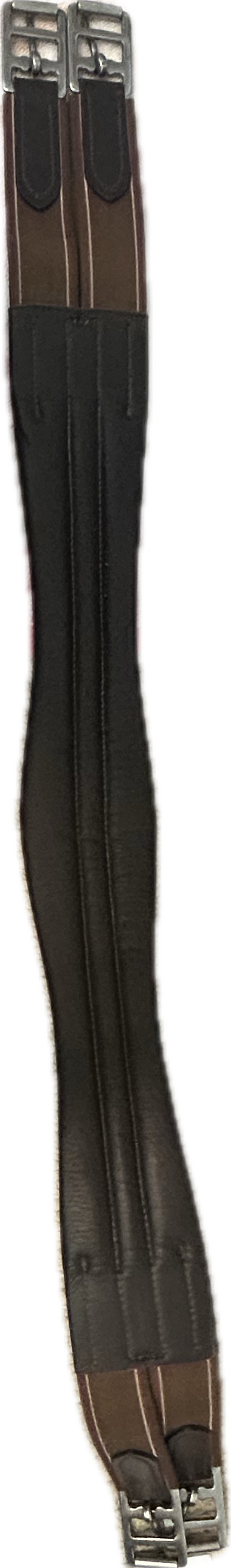 Leather Girth with Double-End Elastic- Pony 38"