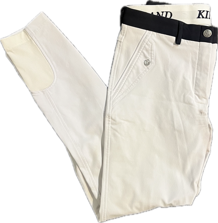 Kingsland Knee Patch Riding Breeches White - Women's - EU 34 - US 2-4