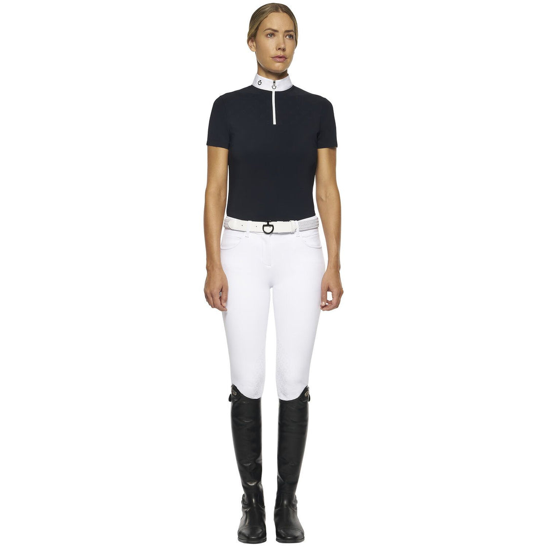 Cavalleria Toscana Ladies Front Zip Short Sleeve Polo - New!