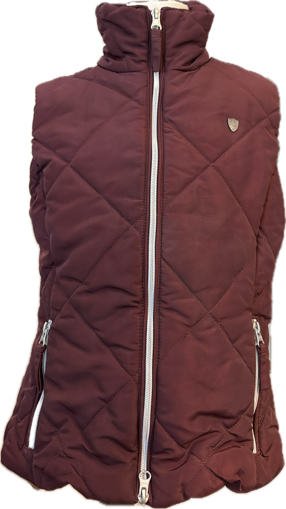 Horze Quilted Puffer Vest - Wine Red - Child's 11-12