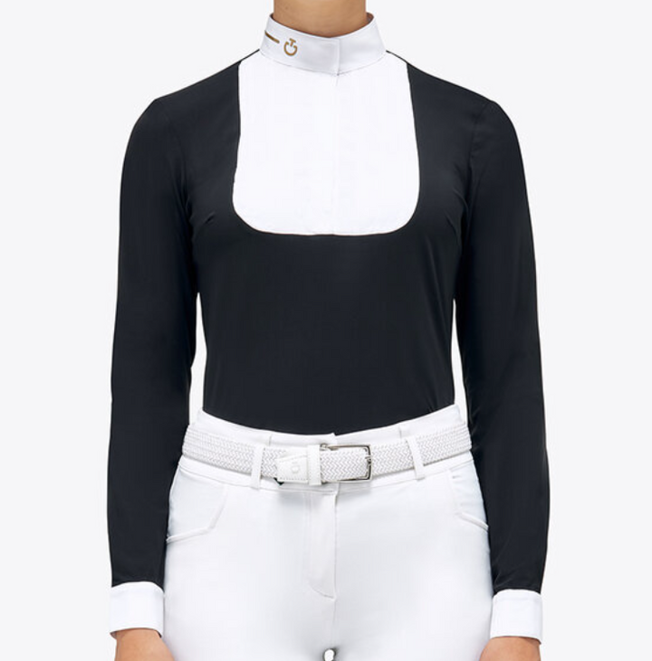 Cavalleria Toscana Poplin Show Shirt-Women's Large- NEW!