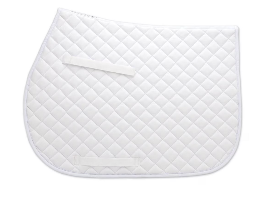 SmartPak Classic Medium Diamond AP Saddle Pad - White - New!