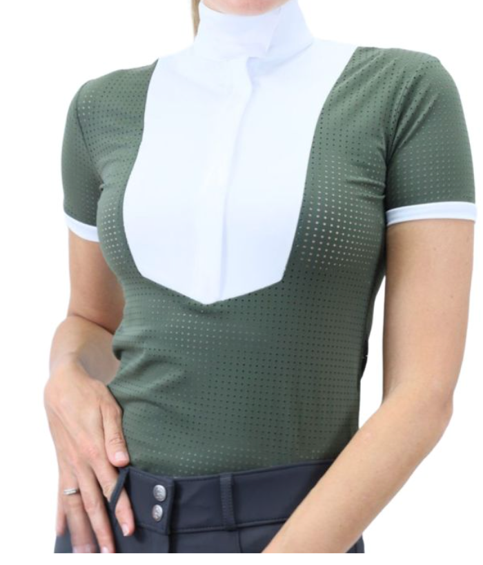 Kismet Ladies Eleonoire Airmax S/S Show Shirt - Forest Green - Women's Medium - New!