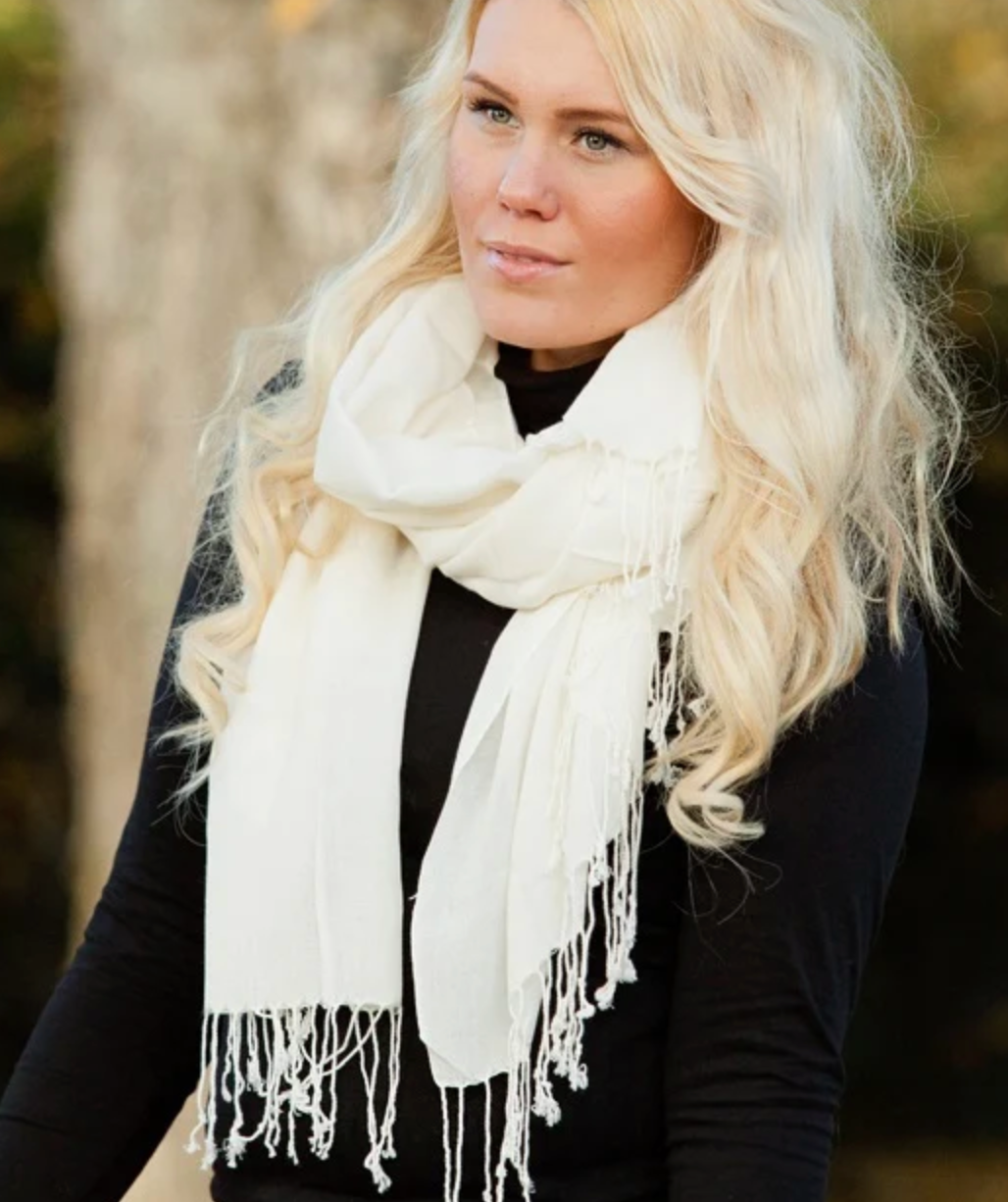 Back on Track Women's Scarf - Beige - New!