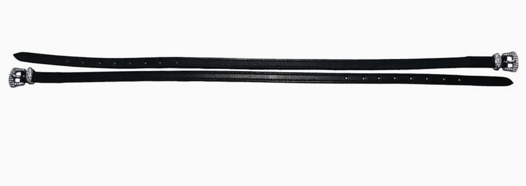 Henri De Rivel Leather Spur Strap with Diamond Square Buckle 18" - New!