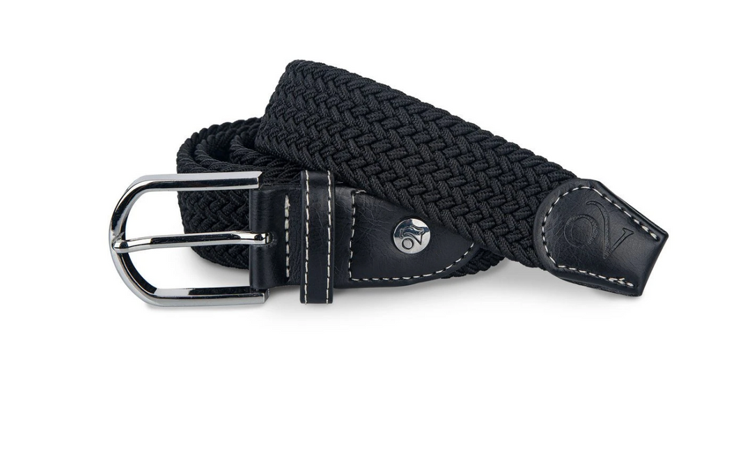 Ovation Braided Stretch Belt - Black - Large - New!