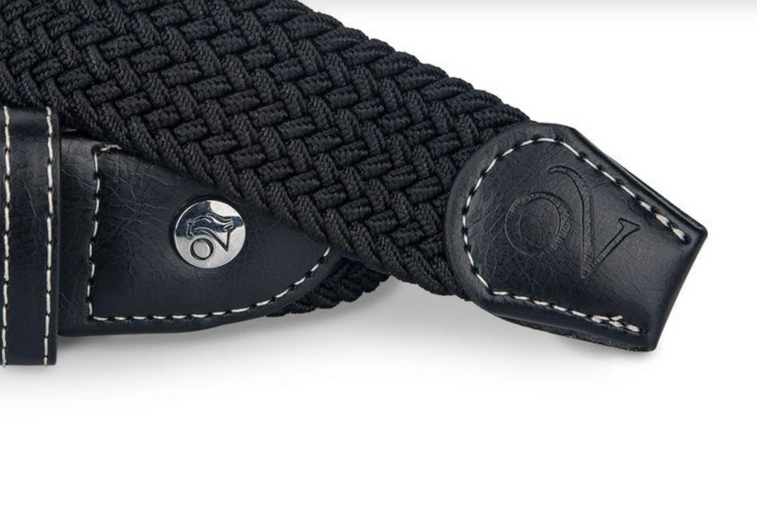 Ovation Braided Stretch Belt - Black - Large - New!