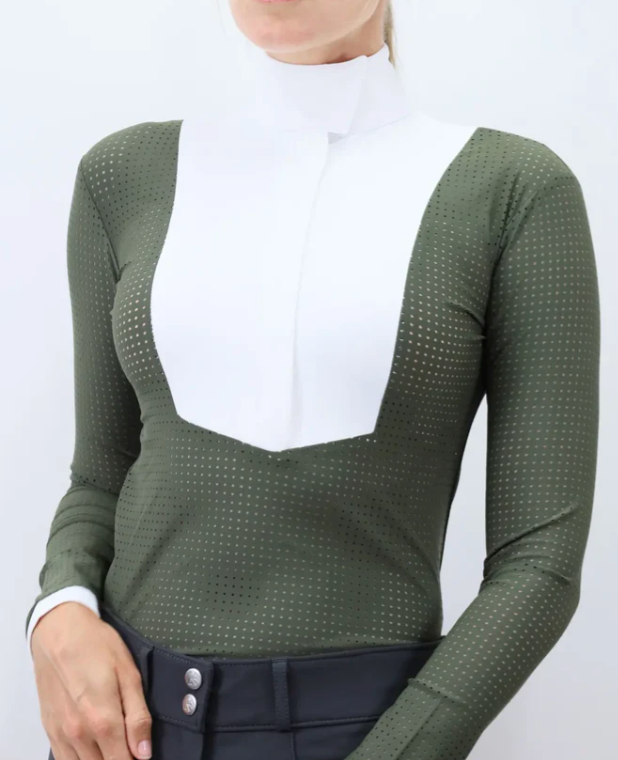 Kismet Eleonoire L/S Show Shirt - Olive Vector - Women's XL - New!