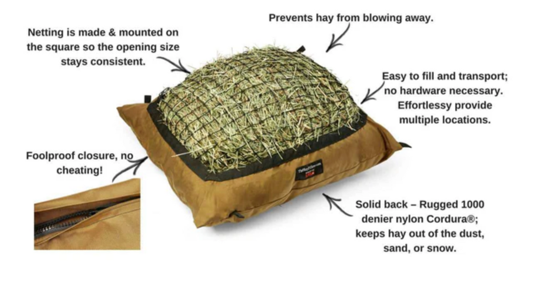 Hay Pillow® Slow Feeder Hay Bag - New!