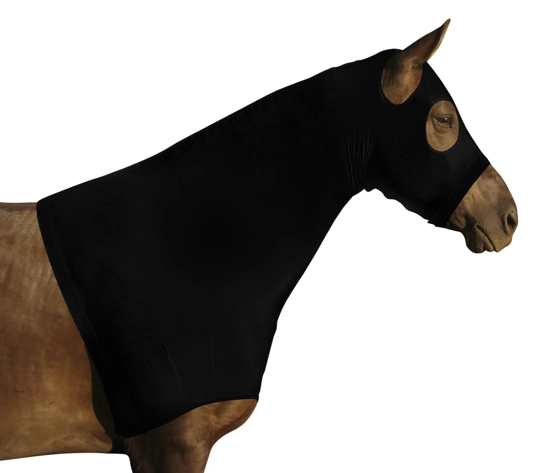 Derby Originals Comfy Stretch Lycra Sleazy Slicker Hood Neck Cover with Zipper - Black - New!