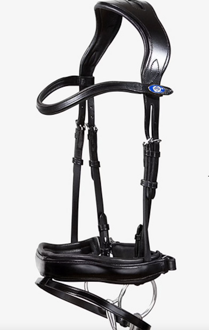 PS of Sweden 'Flying Change' Dressage Bridle and Reins - Black - Full