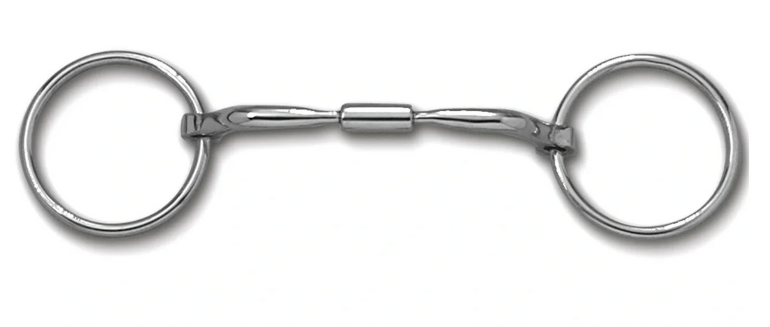 Myler Loose Ring with Stainless Steel Comfort Snaffle Wide Barrel - 5.5"