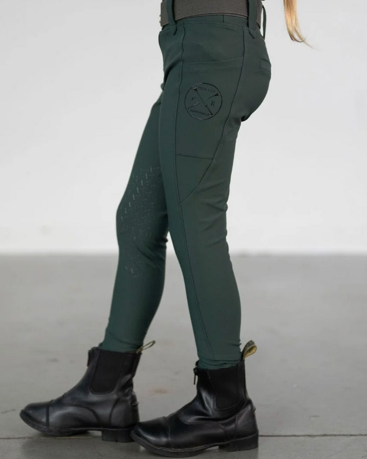 Free Ride Children's Lux Breeches - Hunter Green - Child's 10-11 - New!