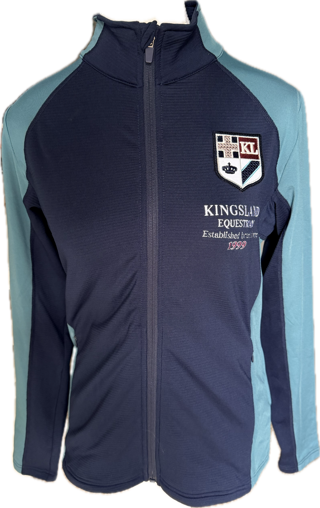 Kingsland Ladies' Fleece Jacket - Navy/Aqua - Women's Small - New!