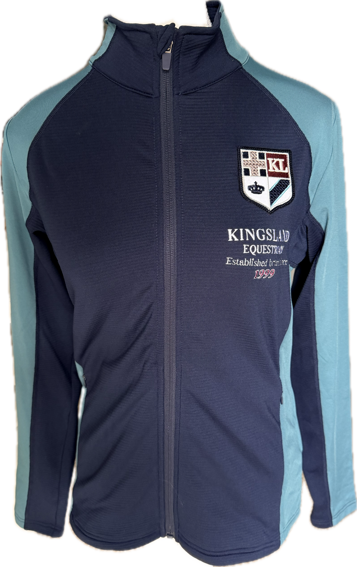 Kingsland Ladies' Fleece Jacket - Navy/Aqua - Women's Small - New!