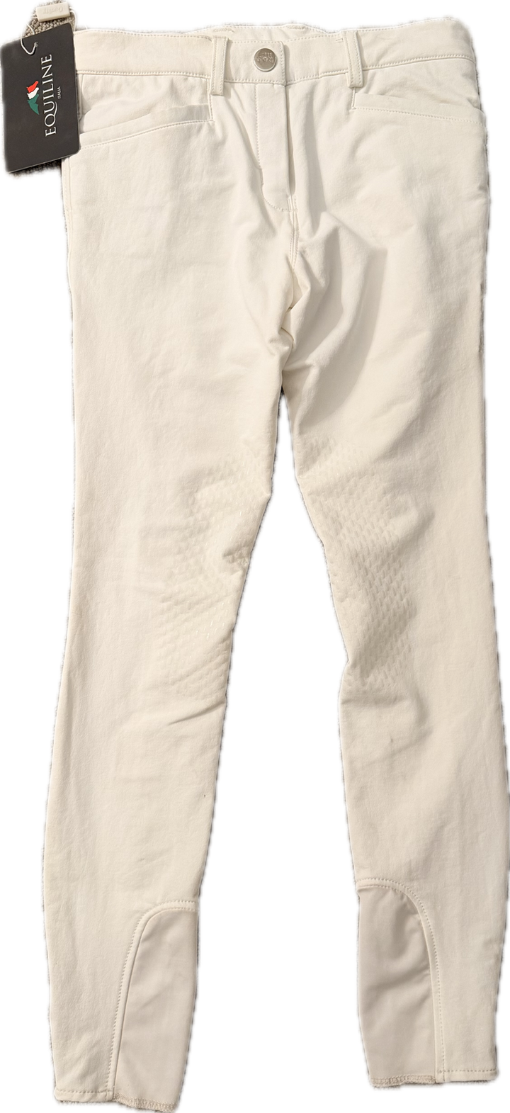 Equiline JinaK Knee Patch Breeches - White - Childs' 12-13 - New!