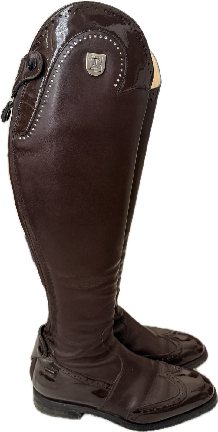 Tucci Marilyn Dress Custom Tall Boots - Brown - Women's Size IT 39 (US 8)