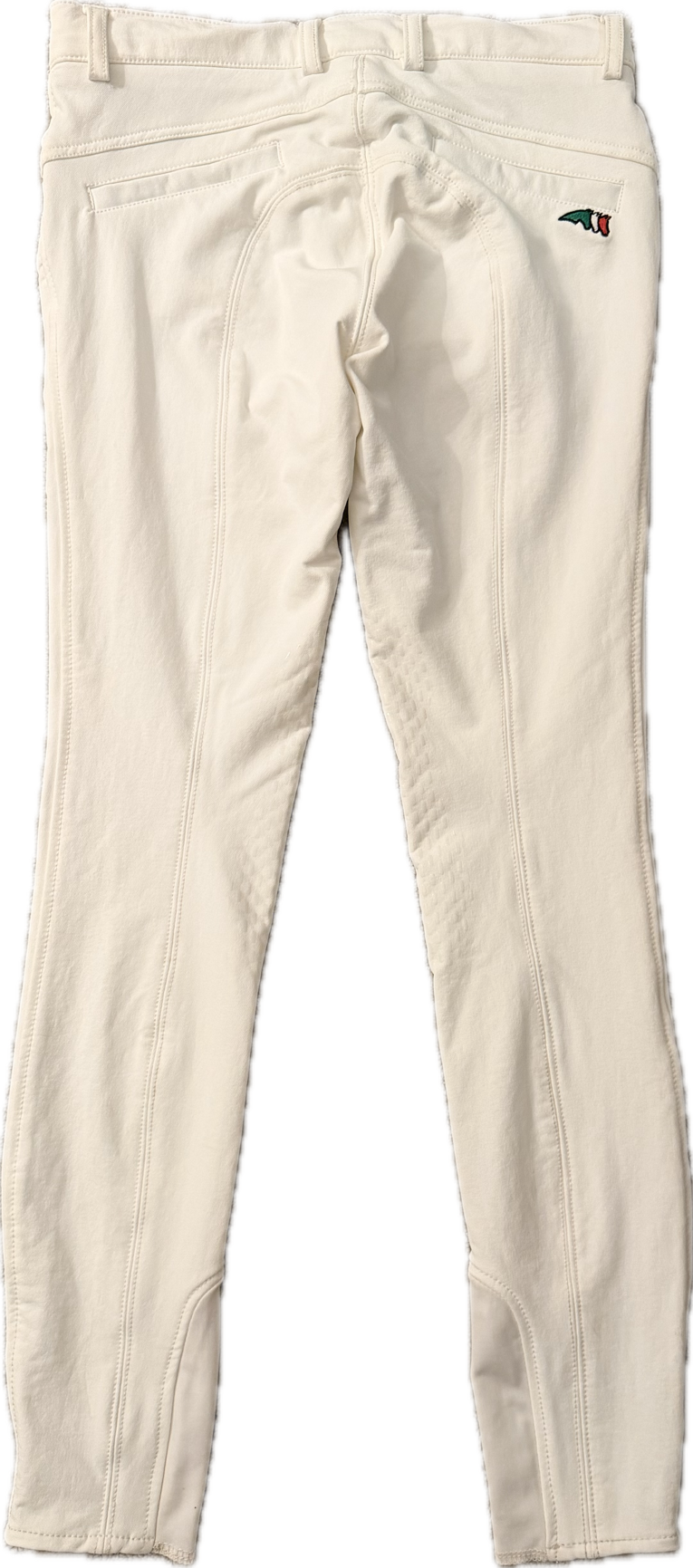 Equiline JinaK Knee Patch Breeches - White - Childs' 12-13 - New!