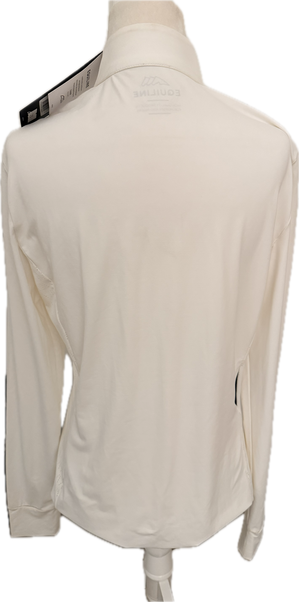 Equiline Women's Embra Long Sleeve Competition Polo - White - IT 44 (US 10-12) - New!