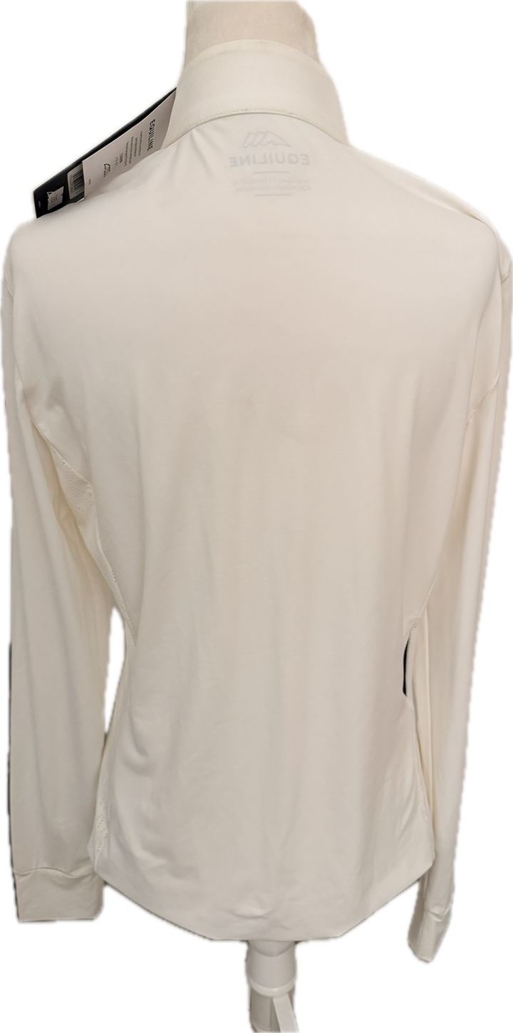 Equiline Women's Embra Long Sleeve Competition Polo - White - IT 44 (US 10-12) - New!