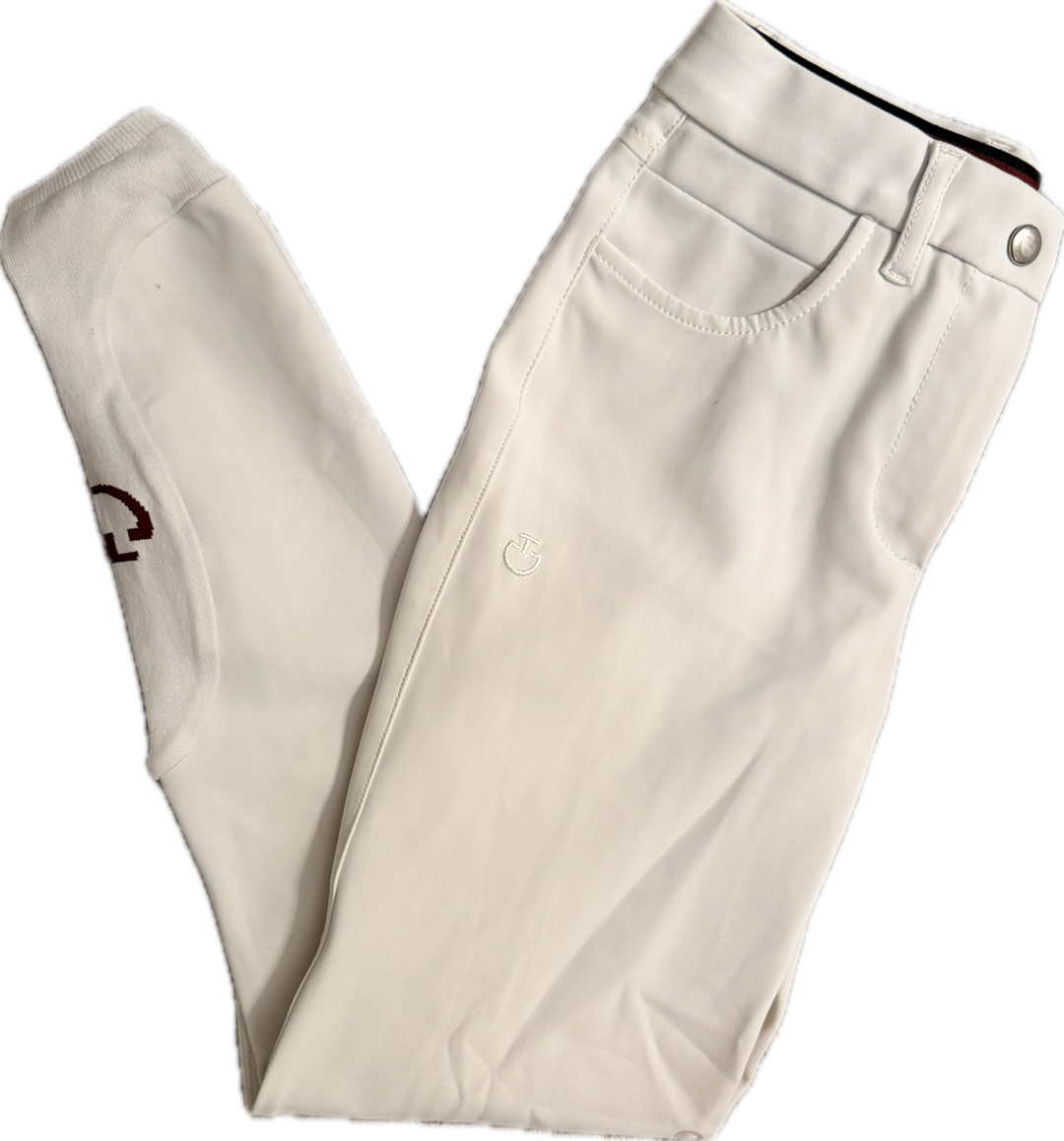 Cavalleria Toscana Knee Grip Breeches - White - Child's 12