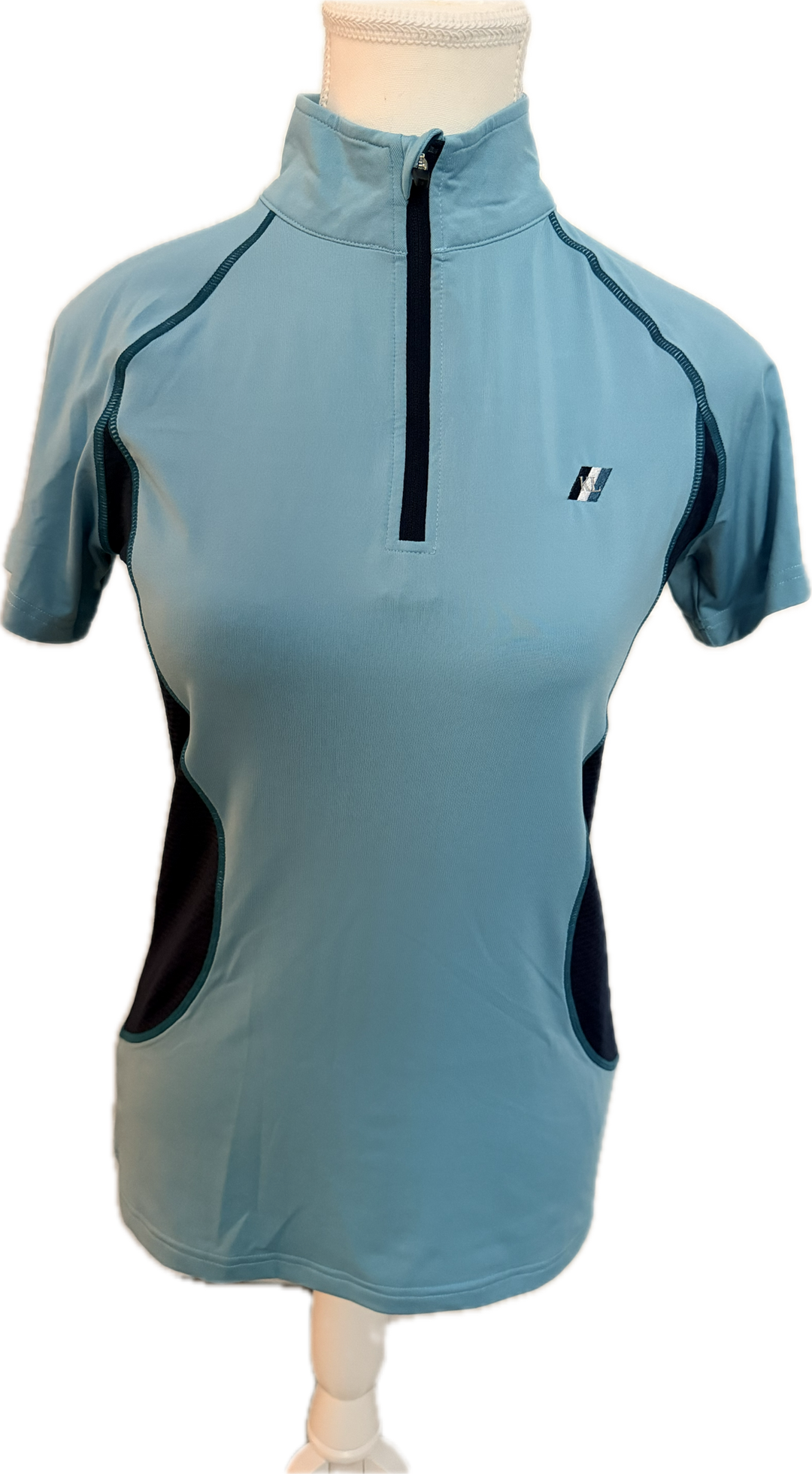 Kingsland Short Sleeve Training Shirt - Aqua/Navy - Women's Small - New!
