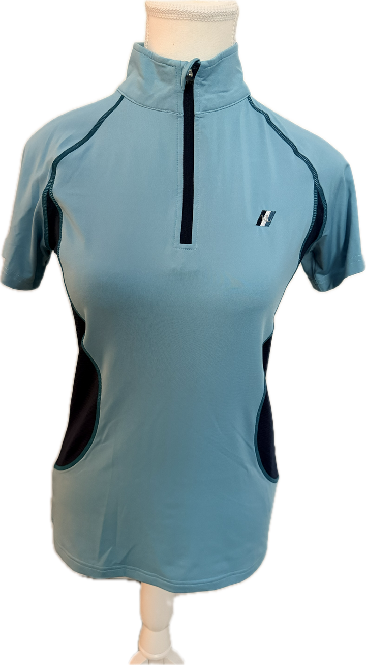 Kingsland Short Sleeve Training Shirt - Aqua/Navy - Women's Small - New!