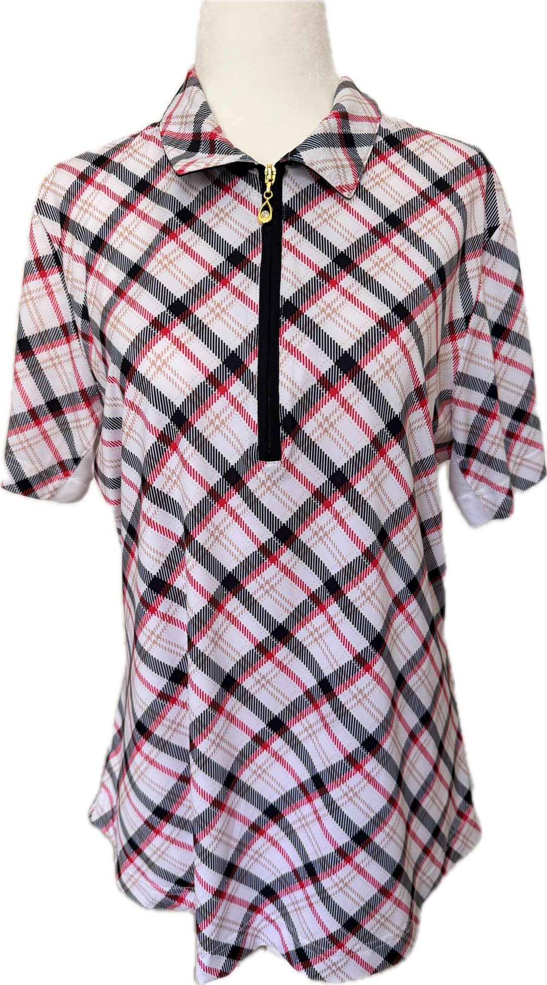 SanSoleil S/S Sun Shirt - Plaid - Women's Large