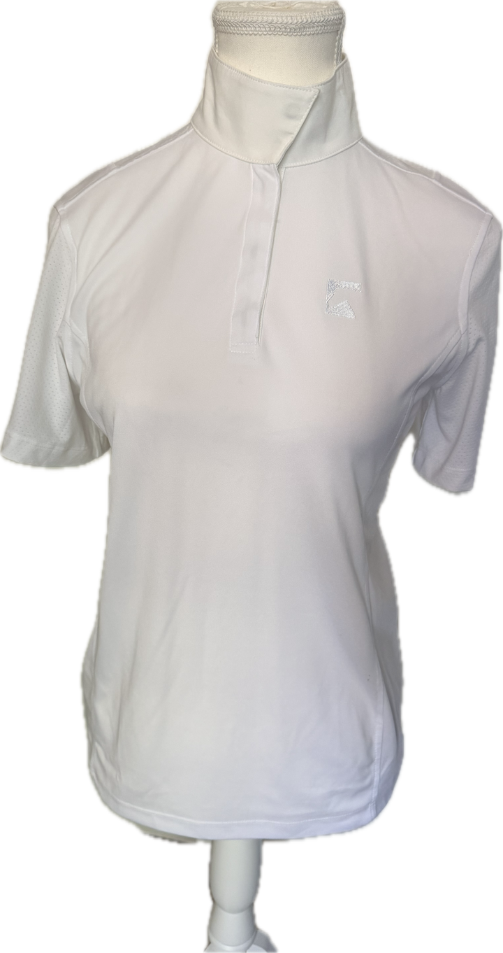 Riding Sport Ladies’ Essential Short Sleeve Show Shirt - White - Women's S - New!