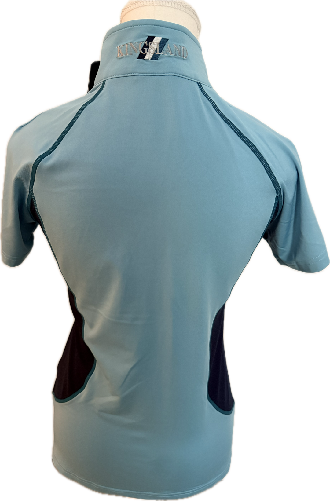 Kingsland Short Sleeve Training Shirt - Aqua/Navy - Women's Small - New!
