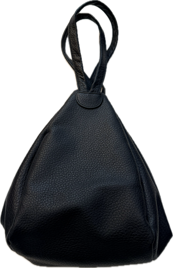 Vera Pelle Italian Leather Backpack - Black - New!
