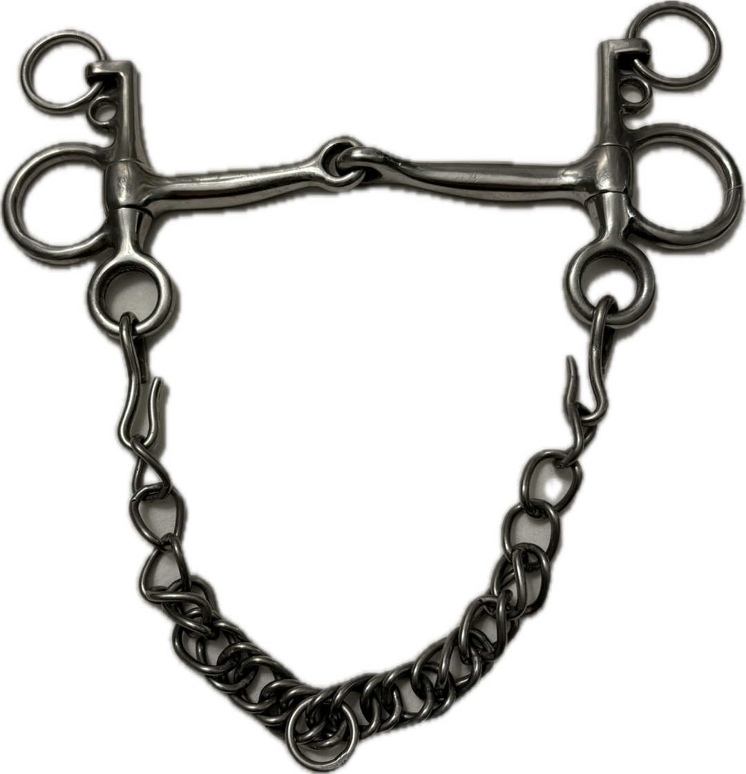 Pelham Snaffle with Curb Chain - 5.5"