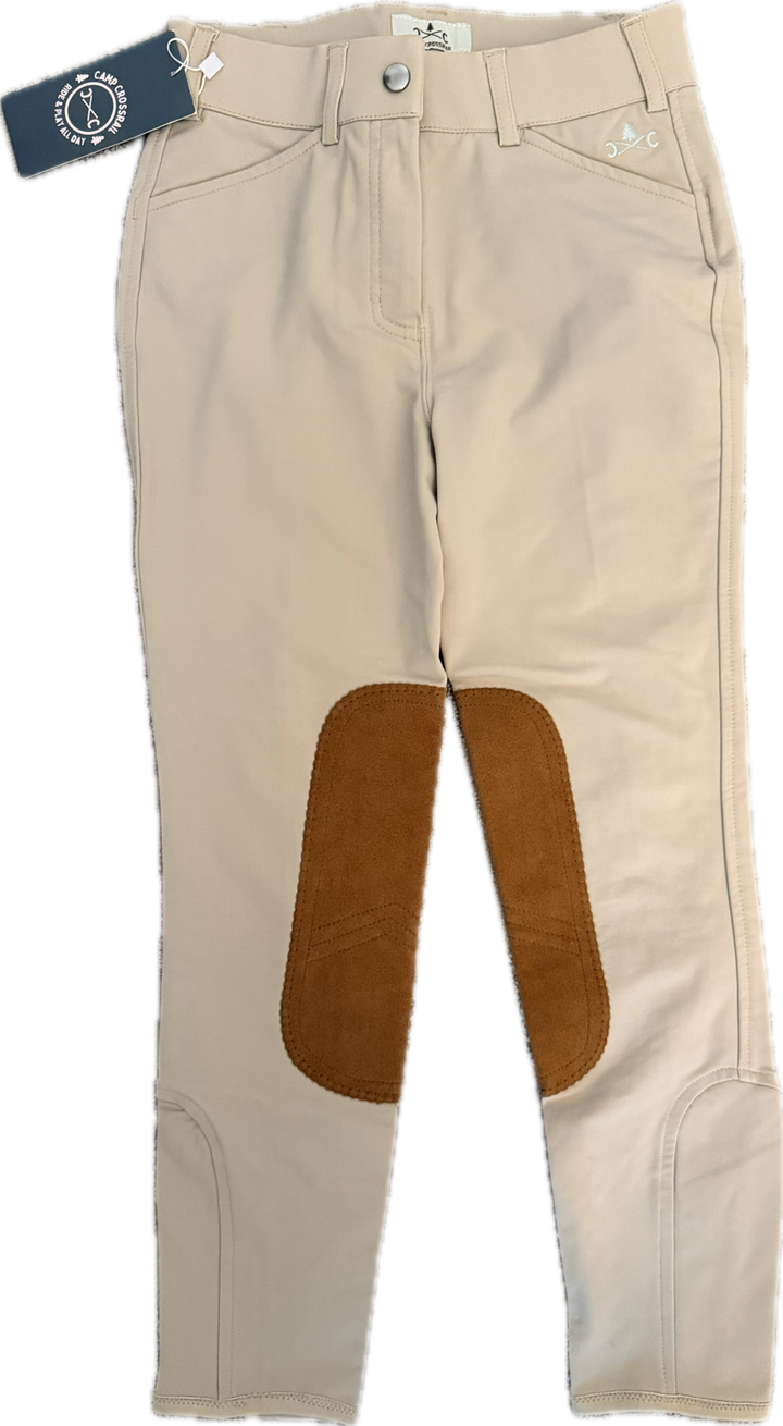 Camp Crossrail Knee Patch Breeches - Tan - Child's 10 - New!
