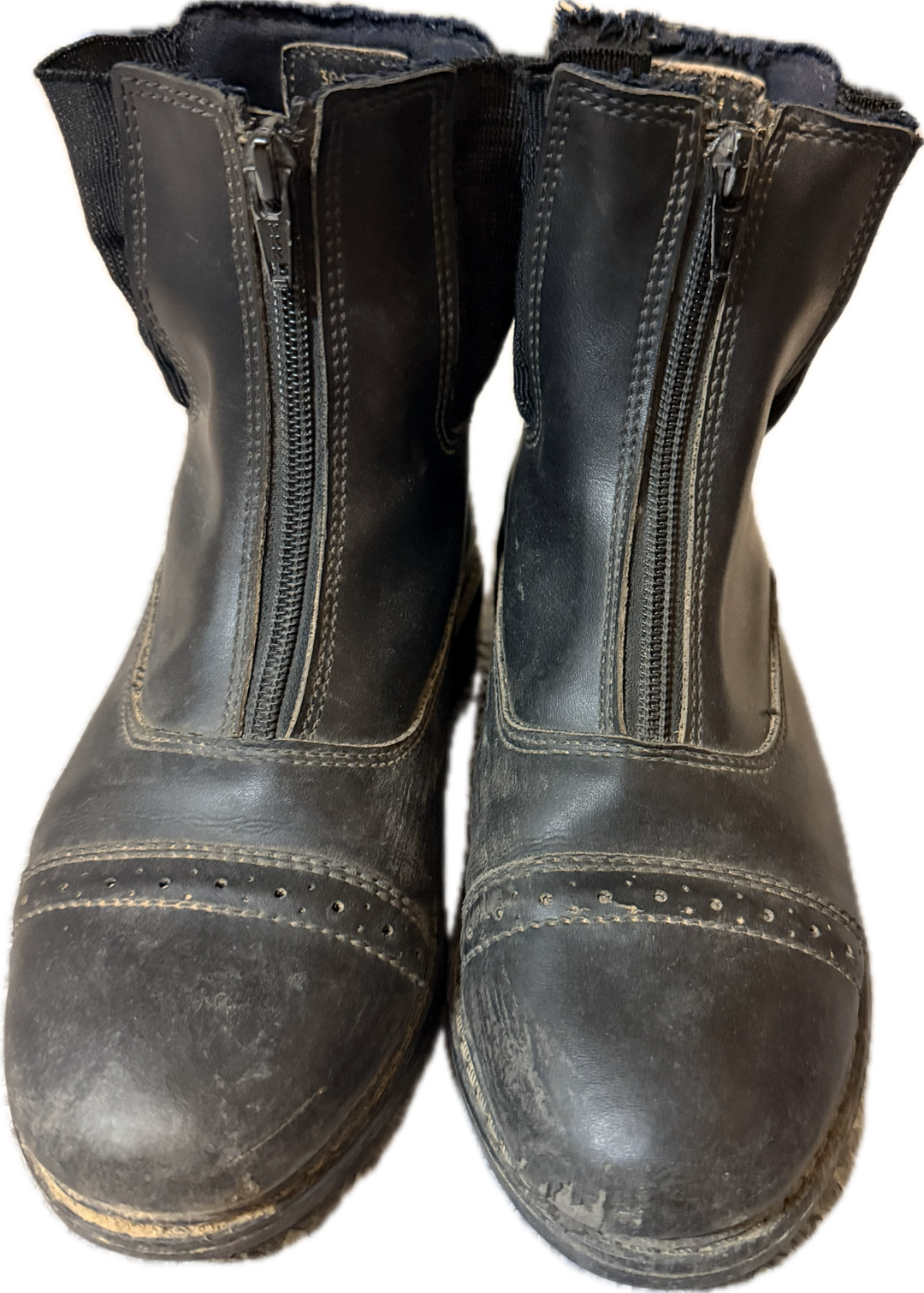 TuffRider Kids' Starter Front Zip Paddock Boots - Black - Size 4