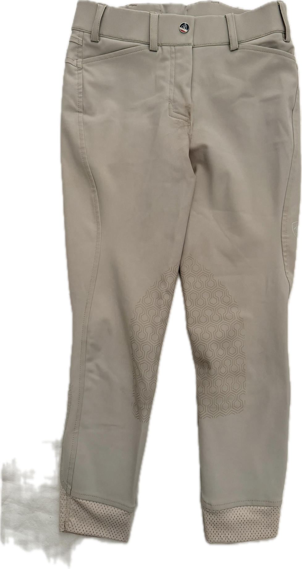 Ariat Pro Series Grip Knee Patch Breech - Tan - Child's 10