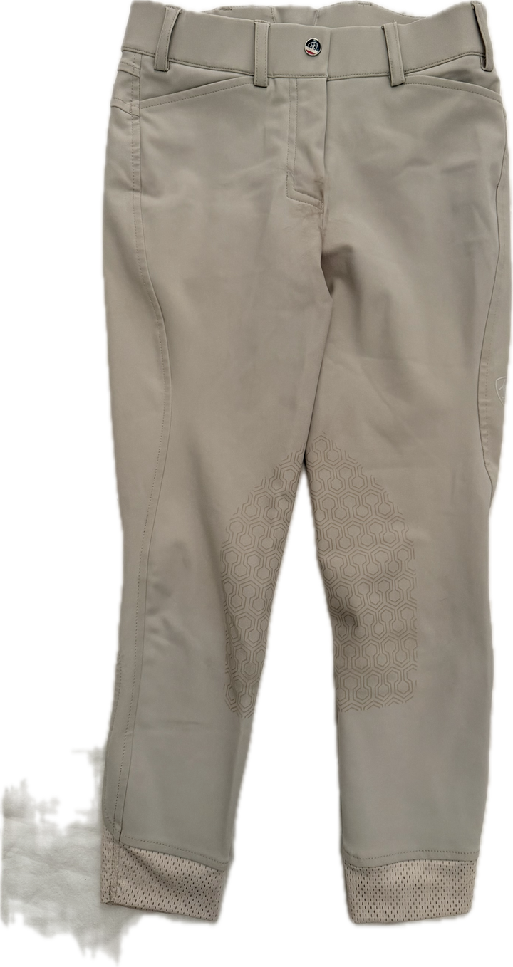 Ariat Pro Series Grip Knee Patch Breech - Tan - Child's 10