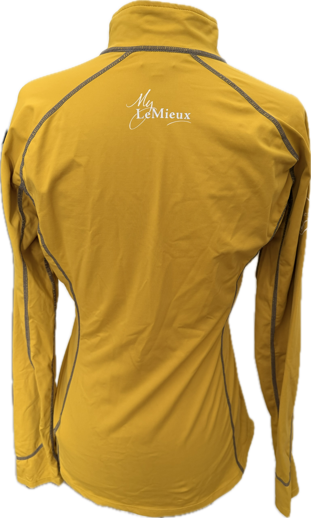 LeMieux 'My LeMieux' Long Sleeve 1/4 Zip Base Layer - Yellow - Women's Small