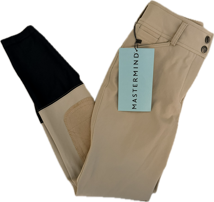 Mastermind 'Molly' Hunter Knee Patch Breeches in Tan - Women's 22 - New!